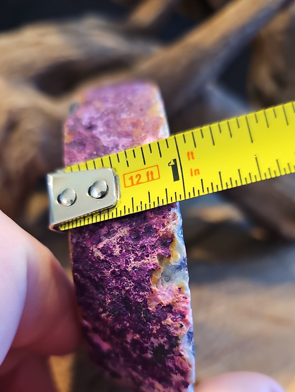 Purple Agate Geode Display Slice With Portal - Picture 4 of 7